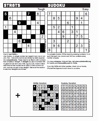 Monthly Sudoku + Str8ts